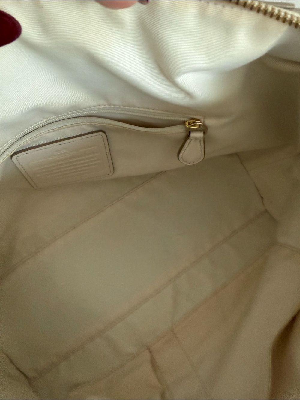 Coach Cream Leather Satchel with Gold Hardware - Picture 9 of 9